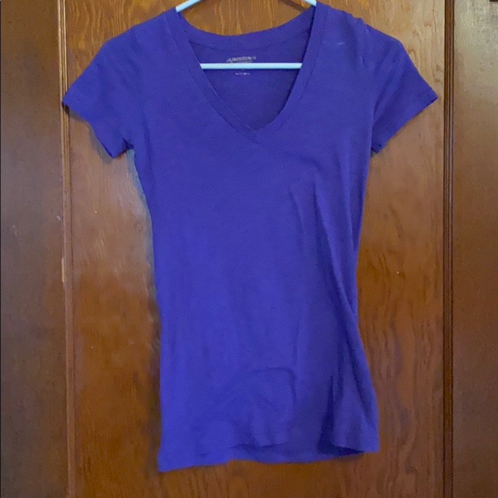 Purple v neck top